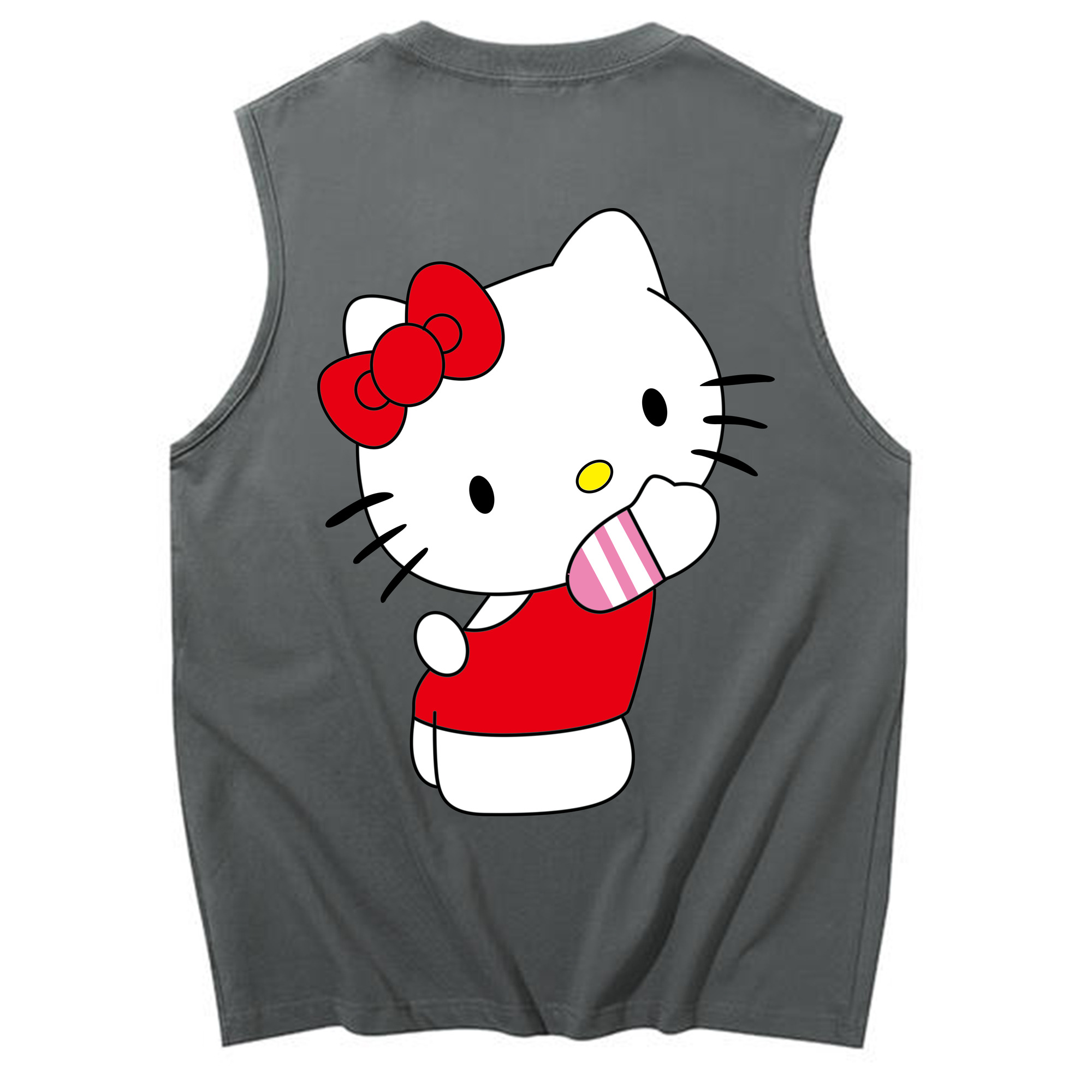 （画像用） Hello Kitty ハローキティ コットン100％タンクトップ（背面プリント）